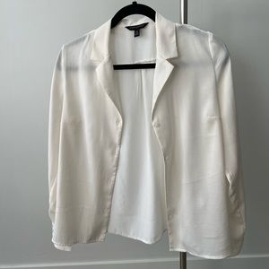 White Silk Blouse banana republic